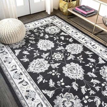 Simple Black-White Motif Area Rug Manufacturers in Paramaribo